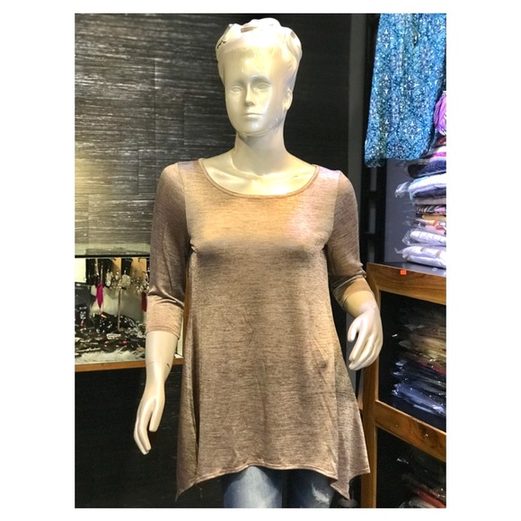 H&M Tops - Asymmetric Gold Shine Top-New✨